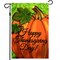 G128 - Home Decorative Thanksgiving Garden Flag, Happy Thanksgiving Day Quote with Pumpkin Decorations, | 12x18 Inch | Printed 150D Polyester - Rustic Holiday Seasonal Outdoor Flag
